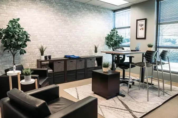 Flexible office lounge at World Park in Alpharetta, GA