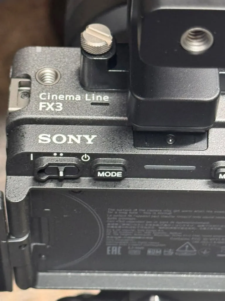 Sony Cinema Line FX3 cinema camera in the World Park podcast and video studio in Alpharetta, Georgia